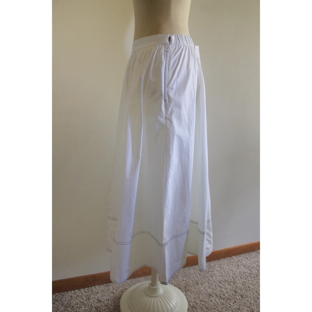 J.Crew NWT Bloggers Favorite Contrast-Stitch Midi Skirt in size 4 27 White - Picture 7 of 12